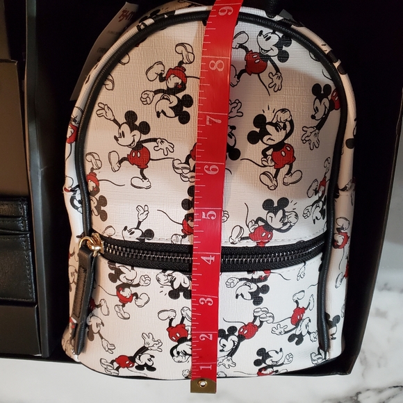 Mickey Mouse Mini Backpack Purse w/ Card Holder & Key Chain Gift Set - Picture 11 of 16